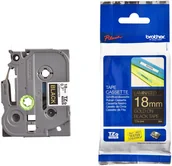 Akcesoria do kas i terminali - Brother taśma 18mm gold on black TZE344 - miniaturka - grafika 1