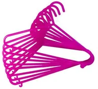 Wyposażenie pokoiku dziecięcego - Bieco Wieszaki z tworzywa sztucznego 8 sztuk - kolor różowy 04014144 - miniaturka - grafika 1