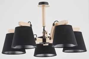 Alfa Joga Black lampa wisząca 5-punktowa 22715 22715 - Lampy sufitowe - miniaturka - grafika 2
