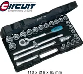 Klucze i nasadki - Hazet Klucze nasadowe z grzechotką 900 1/2" 12.5 mm) stal chromowo-wanadowa 25 szt - miniaturka - grafika 1