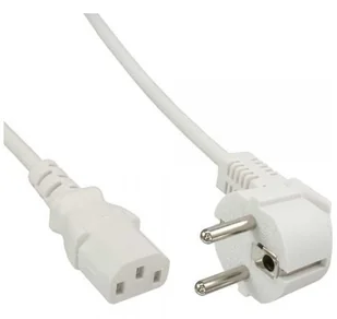 InLine Kabel zasilający Kabel Zasilający German Typ F 3 Pin IEC żeński H05VV-F 3x1mm biały 5m 16655W - Kable komputerowe i do monitorów - miniaturka - grafika 2