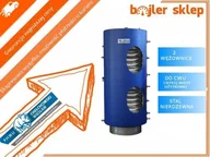 Zasobniki i wymienniki - CHEŁCHOWSKI Bojler 300L 2w CWU dwie wężownice STAL NIERDZEWNA PIONOWY wymiennik zasobnik bojler !!!WYSYŁKA POBRANIOWA GRATIS!!! - miniaturka - grafika 1