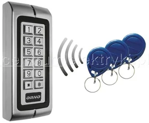 Orno Zamek szyfrowy z czytnikiem kart i breloków zbliżeniowych IP68 OR-ZS-804 - Zamki i wkładki - miniaturka - grafika 2