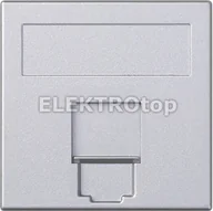 Klawisze i ramki - Kontakt Simon 50000085-033 Płytka S500, 1x RJ z osłoną uniwersalna; aluminium - miniaturka - grafika 1