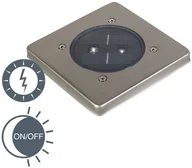 Lampy ogrodowe - Ranex Solarna oprawa dogruntowa Erda LED kwadratowa (93467) - miniaturka - grafika 1