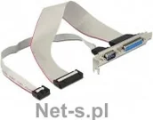 Akcesoria do komputerów stacjonarnych - Delock gniazdo LPT parallel na śledziu + COM 9PIN (83445) - miniaturka - grafika 1