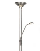 Lampy stojące - QAZQA Stalowa lampa podłogowa z lampką do czytania  w tym LED i ściemniacz - Diva 2 - miniaturka - grafika 1