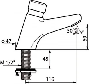 Delabie Tempostop 2 702000 - Baterie umywalkowe - miniaturka - grafika 2