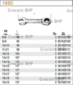 Klucze i nasadki - BETA ZESTAW KLUCZY płasko - oczkowy 142C/A12 Z DWUKIERUNKOWYM MECHANIZMEM ZAPADK (KAT_23 142C/A12) - miniaturka - grafika 1