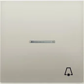 Wyłączniki światła i elektryczne - Jung Klawisz pojedynczy dzwonek podwietlany - LS Metal Finish Stal Szlachetna - miniaturka - grafika 1