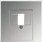 Gniazdka elektryczne - Jung Płytka centralna do gniazda gonikowego - LS Metal Finish Chrome GCR2969T - miniaturka - grafika 1