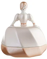 Figurki dekoracyjne - A di Alessi Figurka porcelanowa La petite mariée różowa (AAA02 P) - miniaturka - grafika 1