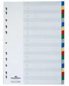 Przekładki do segregatorów - DURABLE Przekładka PP A4, kolorowe indeksy, 20 części - miniaturka - grafika 1