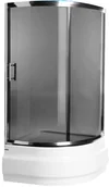 Kabiny prysznicowe - Omnires Health 90x90 lewa profil chrom błyszczący szkło grafitowe JK2209C L LC2 GR - miniaturka - grafika 1