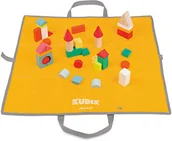 Klocki - Janod Klocki drewniane z matą do zabawy Kubix 40 sztuk Janod_klocki_drewniane_kubix_40 - miniaturka - grafika 1