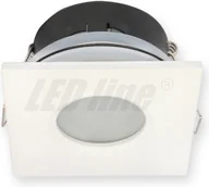 Oprawy, klosze i abażury - LED line Oprawa Oprawa LED halogenowa wodoodporna stała kwadratowa kolor biały (245374) - miniaturka - grafika 1