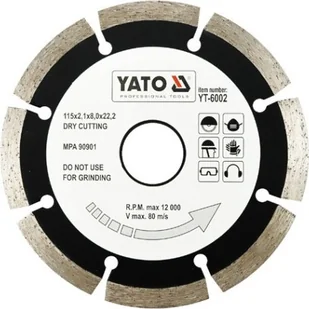 Yato tarcza tnąca segmentowa 115mm - 6002 (YT-6002) - Tarcze do pił - miniaturka - grafika 3