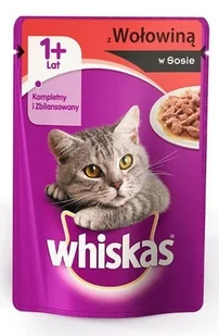 Whiskas Karma dla kotów 100g Saszetka z wołowiną w sosie - Mokra karma dla kotów - miniaturka - grafika 4