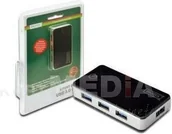 Huby USB - Digitus Hub USB 3.0 4 aktywny czarny (4016032317005) - miniaturka - grafika 1