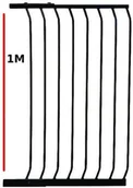 Zabezpieczenia dla dzieci - Dream Baby Rozszerzenie bramki szer=63cm, wys=1m - czarny PCR844b - miniaturka - grafika 1