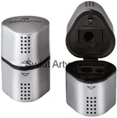 Artykuły biurowe - Faber-Castell FABER CASTELL Temperówka Grip 2001 srebrna 183800 - miniaturka - grafika 1