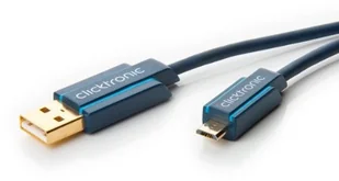 Clicktronic Kabel USB 2.0 64002 [1x Złącze męskie USB 2.0 A 1x Złącze męskie micro-USB 2.0 B] 0.50 m niebieski - Kable USB - miniaturka - grafika 2