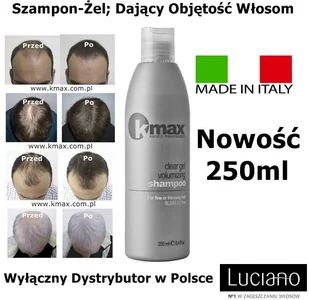 Kmax Keratin Maximization Kmax Szampon dający dużą objętość włosom 250ml - Szampony do włosów Kmax Keratin Maximization Kmax Szampon dający dużą objętość włosom 250ml - Szampony do włosów - miniaturka - grafika 1