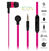 Słuchawki - Puro Stereo Earphone Różowy - miniaturka - grafika 1