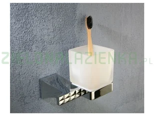 Art Platino ROK Uchwyt ze szklanką chrom ROK-87050 - Kubki na szczoteczki do zębów - miniaturka - grafika 3