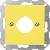 Gniazdka elektryczne - Gira Osłona+płytka mont. przycisk z 22,5 mm System 55 żółta 027102 - miniaturka - grafika 1
