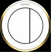 Przyciski spłukujące - Geberit 116.055.KK.1 Przycisk zdalny Sigma 10, biały/złoty 116.055.KK.1 - miniaturka - grafika 1
