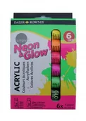Farby i media malarskie - Daler Rowney Farby akrylowe NEONOWE KPL 6 SZT 126500306 - miniaturka - grafika 1