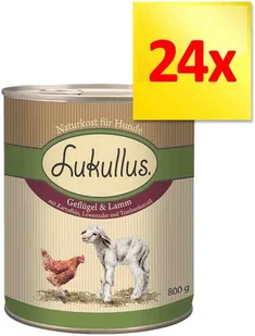 Lukullus 10 + 2 gratis! Natural 12 x 800 g Drób i jagnięcina - Mokra karma dla psów - miniaturka - grafika 3