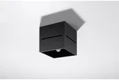 Oprawy, klosze i abażury - Sollux Lighting Oprawa sufitowa LOBO czarny SL.0207 - miniaturka - grafika 1