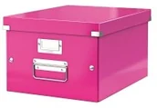 Pojemniki biurowe - Esselte Pudło LEITZ C&S uniwersalne średnie WOW różowe ES1022-8 - miniaturka - grafika 1