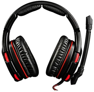 ModeCom MC-832 GHOST czarno-czerwone (S-MC-832-GHOST) - Słuchawki - miniaturka - grafika 2