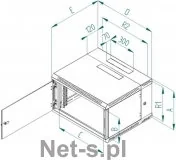 Szafy rack - Triton SZAFA 19" DELTA / B 6U / 500 RBA-06-AD5-CAX-A1 - miniaturka - grafika 1