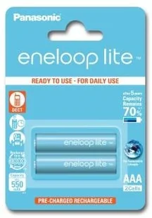 Panasonic ENELOOP LITE AAA 550mAh 3000 CYKLI 2SZT. 154004 - Baterie i akcesoria - miniaturka - grafika 3