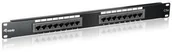 Panele krosownicze - Equip PATCH PANEL 16 PORT 1U KAT.5E CZARNY (235316) - miniaturka - grafika 1