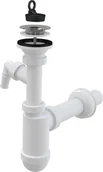 Syfony - Alca Plast Syfon umywalkowy o średnicy 40 z przyłączem i nierdzewnym sitkiem o ś (A41P) - miniaturka - grafika 1