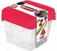 Pojemniki kuchenne - Branq Komplet 3 kwadratowych Zestaw pojemników RUKOLA 1125 - miniaturka - grafika 1