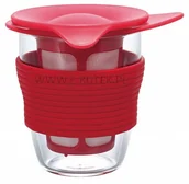 Zaparzacze i kawiarki - Hario Handy Tea Maker - Czerwony 200ml HDT-M-R - miniaturka - grafika 1