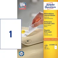 Etykiety samoprzylepne i bloki etykiet - Avery Zweckform Etykiety usuwalne Zweckform 210 x 297mm 100 ark./op. L4735REV-100 - miniaturka - grafika 1