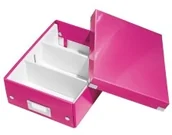 Pojemniki biurowe - Esselte Pudło z przegródkami LEITZ C&S małe różowe ES1148-8 - miniaturka - grafika 1