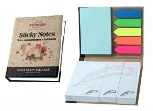 Titanum Notes samoprzylepny z indeksami brązowy - Szkolne artykuły papiernicze - miniaturka - grafika 2