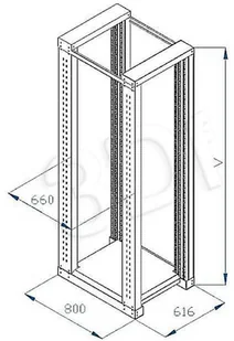 Triton RACK PODWÓJNY 2x19 42U gł.800mm RSX-42-XD8 - Pozostałe akcesoria sieciowe - miniaturka - grafika 3