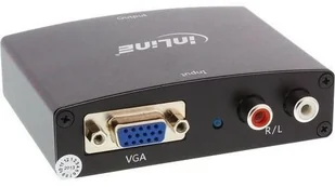 InLine Adapter AV VGA and Audio to HDMI Converter Input VGA and RCA Audio - Adaptery i przejściówki - miniaturka - grafika 2