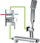 Zestawy prysznicowe - Omnires Darling BWPK - miniaturka - grafika 1