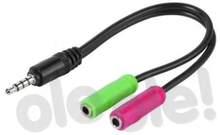 Vivanco Adapter Jack 3.5mm 0.1m 3.5mm 0.1m - Kable - miniaturka - grafika 2