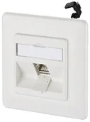 Gniazdka elektryczne - Metz Connect Gniazdo sieciowe Rodzaj montażu Podtynkowy Wkład z płytką centralną i ramką Connect 130B11D11002-E 130B11D11002-E CAT 6A 1 Port czysty biały - miniaturka - grafika 1